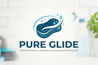 design a professional sponge brand logo for cleaning and household products