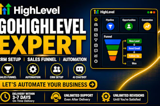 build gohighlevel sales funnel, go high level landing page, ghl website expert