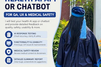 test your health ai app or chatbot for QA, UX, and safety