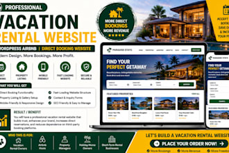 build vacation rental website, wordpress airbnb website, direct booking website