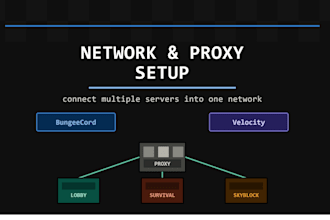 set up your minecraft network with bungeecord or velocity multi server