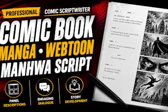 write comic book scripts, manga, manhwa, or webtoon stories