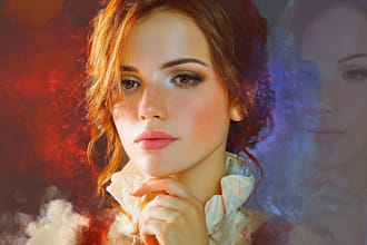 draw digital oil painting portrait