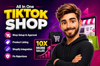 setup your tiktok shop, list products and create a sales focused launch strategy