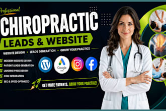 design a modern chiropractor website that attracts new patients and bookings