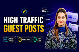 publish guest posts on high traffic sites with authority SEO links