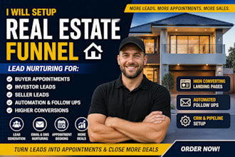 setup real estate funnel, lead nurturing for buyer appointments investor leads