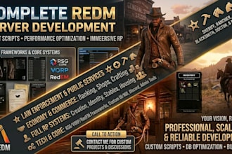 develop redm scripts and setup a full redm roleplay server