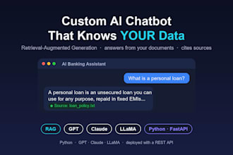 build a custom ai chatbot with rag using gpt or claude or llama