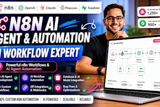 build n8n ai agent, n8n automation, n8n workflow and ai workflow automation