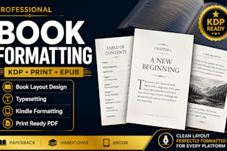 format typeset and design your book manuscript interior for amazon KDP