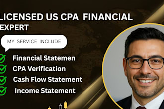 do CPA financials audit, US review financial statements, verify as licensed CPA
