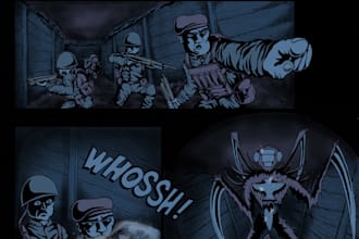 draw a comic book based on your script