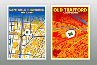 create amazing stadium map poster