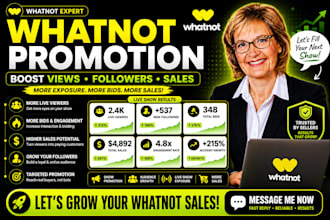 whatnot live show whatnot promotion whatnot product listing and increase sales