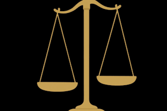 design minimal law logo for attorney and law farm