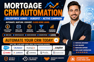 manage salesforce jungo hubspot and activecampaign workflows for mortgage lender