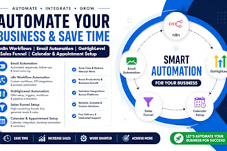 build n8n workflow, email automation, gohighlevel funnel and appointment setup