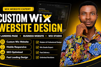 design or redesign wix website, wix landing page and wix studio landing page