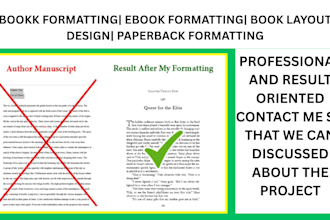 do book formatting ebook formatting paperback formatting book layout design