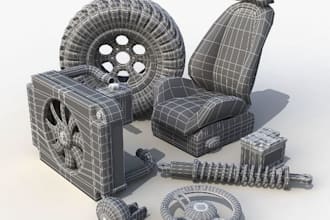 design 3d printable car part, clips, trims, car body kit and interior components