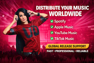 music manager, distribute music on spotify, apple music, youtube music distrokid
