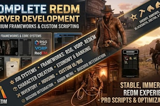 develop a custom redm server with a premium framework
