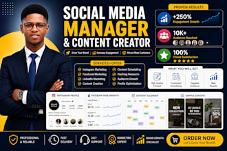 be your social media manager content creator instagram marketing expert