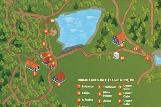 design a professional vector festival map and illustrated event map