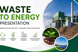 waste to energy presentation, biomass power point deck, renewable investor PPT