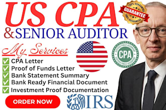 cpa prepare audited financials and verify as licensed CPA