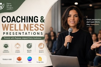design coaching webinar presentation and wellness slides