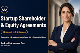 draft a founders agreement and corporate governance terms as us attorney