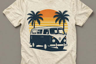 create a custom vintage design for your tshirt or apparel