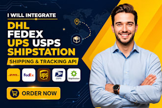 integrate dhl fedex ups usps shipstation shipping and tracking API with shopify