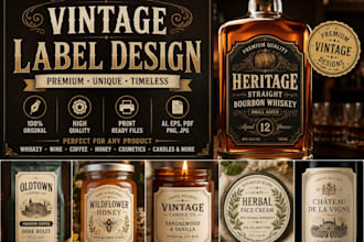 premium vintage label for your product packaging