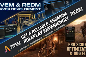 be your fivem server developer, redm server developer, redm vorp sever