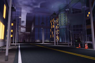 build roblox open world city map, gta style rp city, realistic urban environment