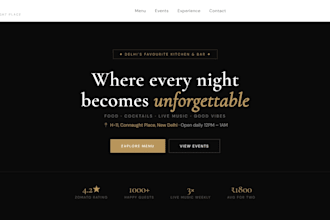 create a professional website for cafes, restaurants, and small businesses