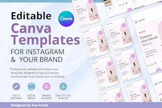 design editable canva templates for instagram and branding