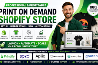 print on demand setup shopify spod apliiq teelaunch merchize gooten printify seo