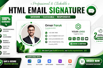 html email signature clickable email signature outlook signature html signature