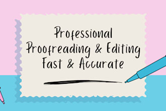 proofread and edit your document for grammar and spelling errors