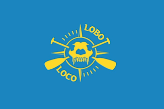 design lobo loco play pirate flag logo