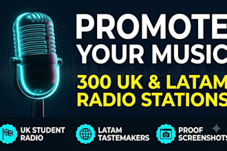 submit your music to 300 int tastemaker radio stations in the UK and latam