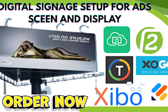 setup digital signage software and billboard software for ads screen and display