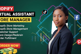 be your shopify virtual assistant, shopify expert, store manager VA