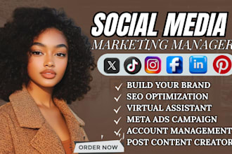 social media manager instagram manager media buyer content creator VA