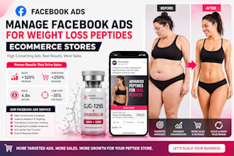run facebook and instagram ads for fat loss and weight loss peptide brands