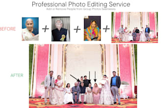 add people to photos and remove unwanted persons professionally